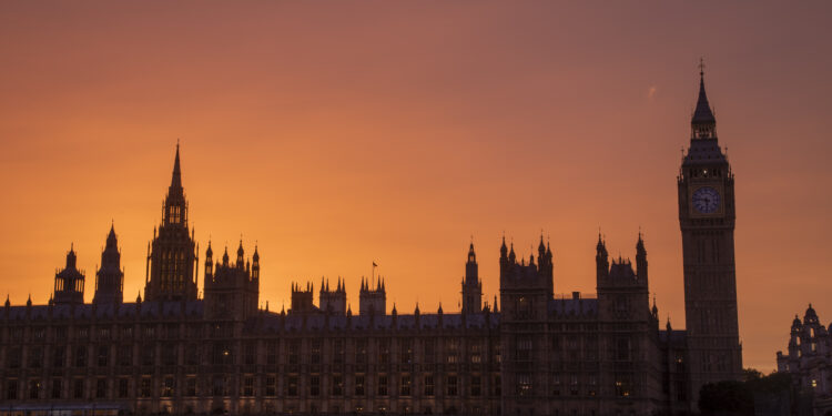 Houses of Parliament at sunset